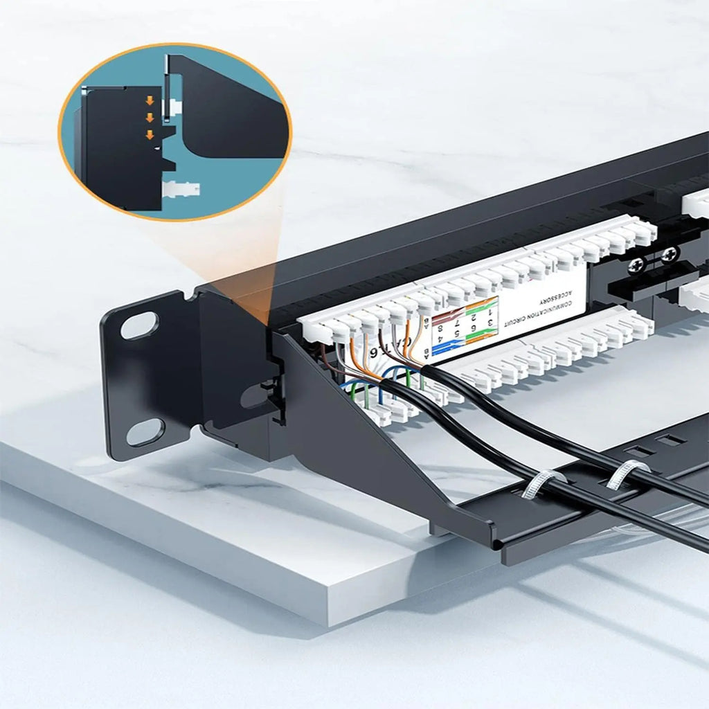 Connector bar, Patch Panel Cat 6 24 ports high-end UGREEN 70423 moduler