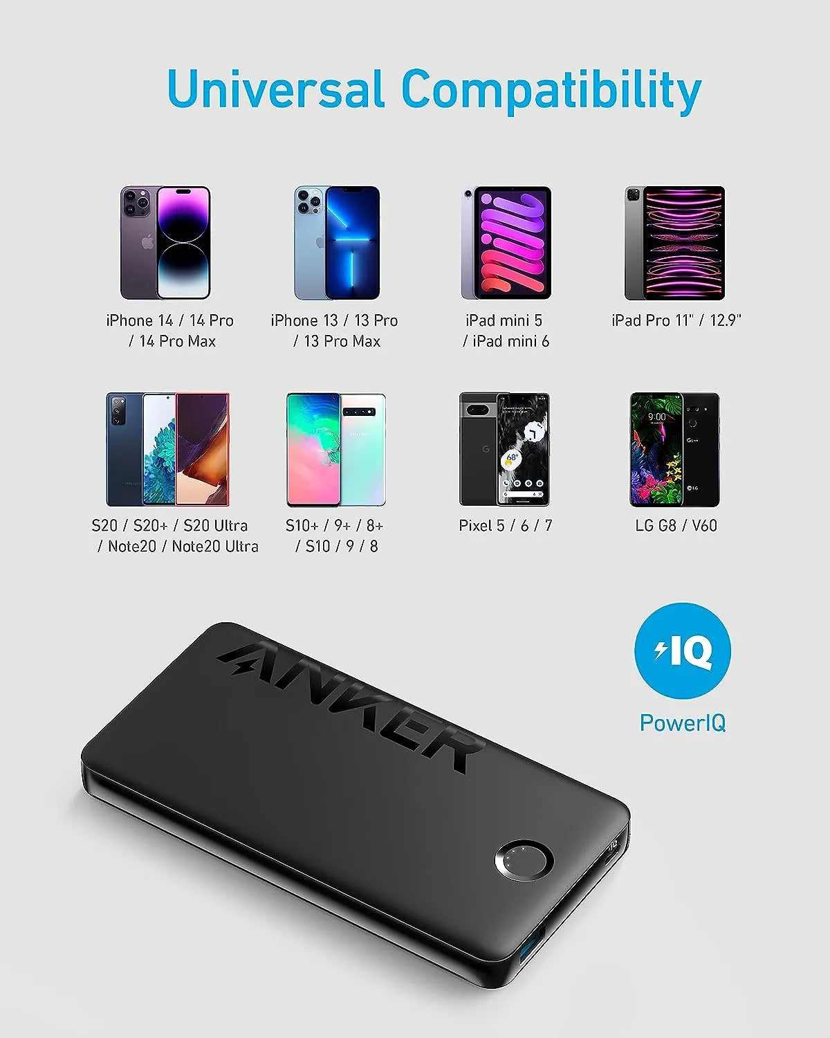 Anker 10000 mAh PD Power Bank, PowerCore (Series 3), Fast Charging PowerIQ (PIQ) Technology, USB-C Input/Output
