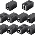 UGREEN RJ 45 Network Keystone Jack In-Line Coupler Female to Female 10pcs (Black)