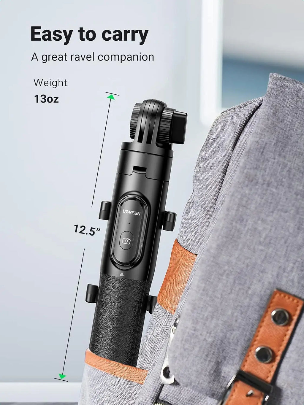 Ugreen Selfie Stick Tripod with Bluetooth Remote (15062)