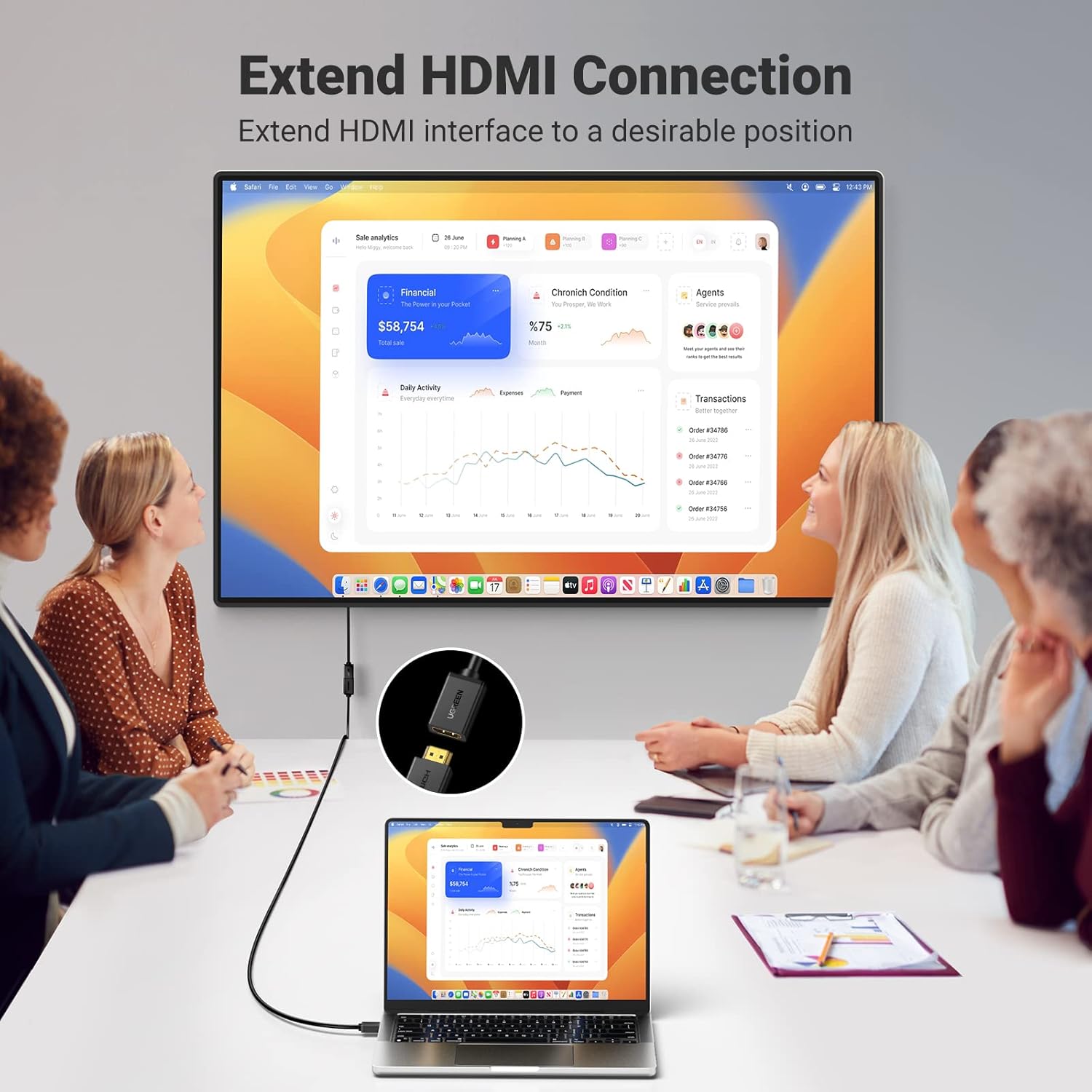 UGREEN HDMI Male to Female Extension Cable | 10141