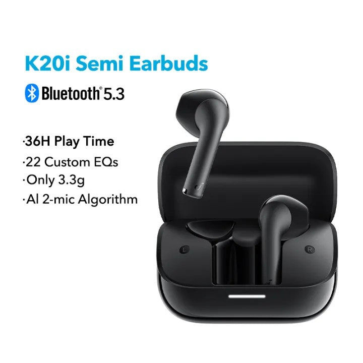 Soundcore by Anker K20i Earbuds with Mic 13mm Drivers TWS BT 5.3