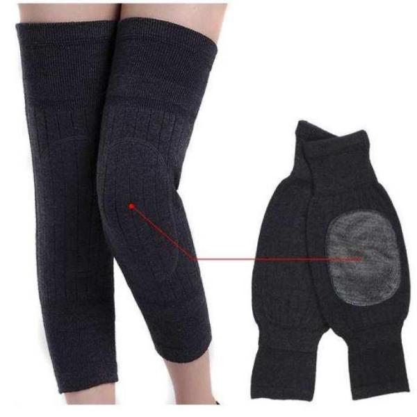 Unisex Pair of Thick Fur Cashmere Wool Knee Warmers Sleeve