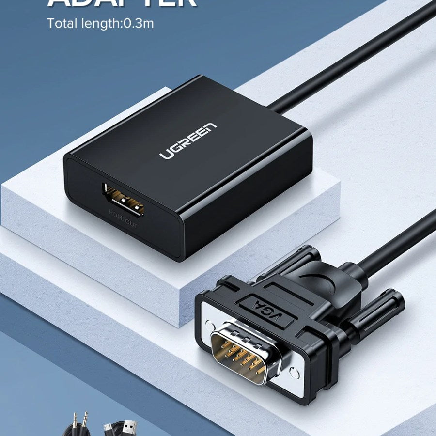 UGREEN VGA+ USB audio to HDMI Converter