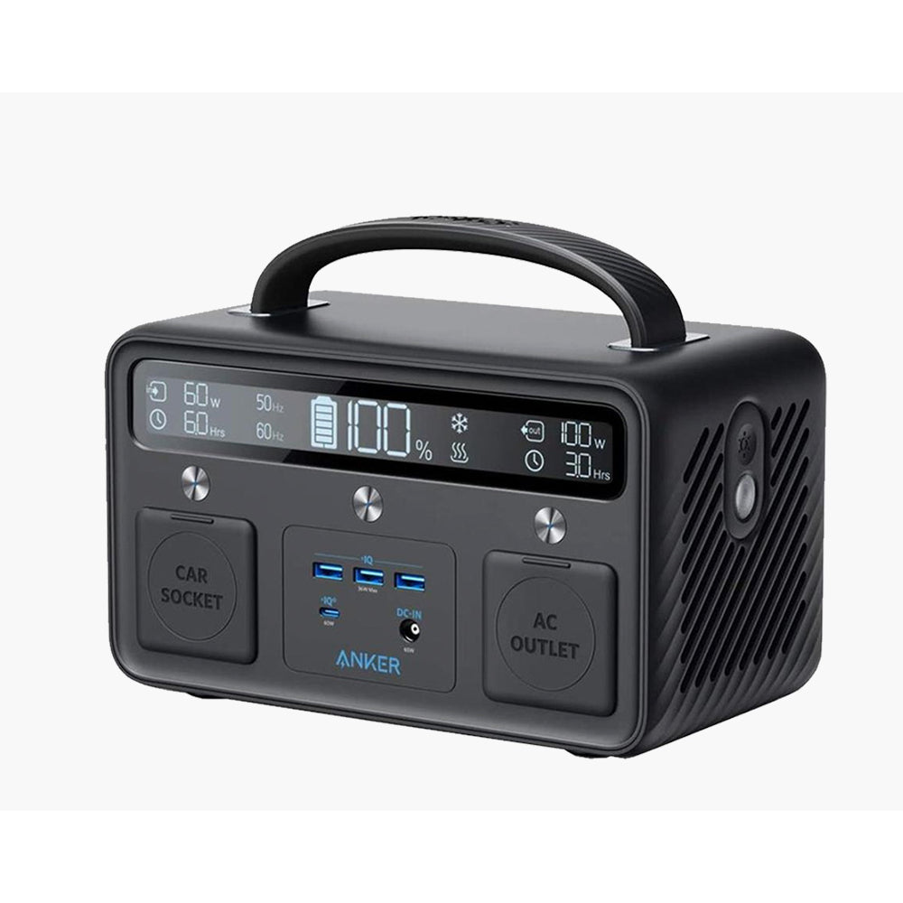 Anker Portable Power Station, PowerHouse II 400, 300W/388.8Wh, 110V AC Outlet/60W USB-C Power Delivery Solar Generator for Camping, Road Trips, Emergency Power, and More
