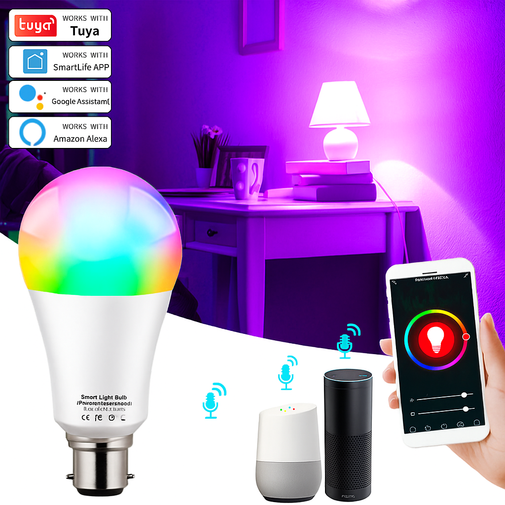 Smart Rgb Led Bulb 15 Watt Tuya apps Control