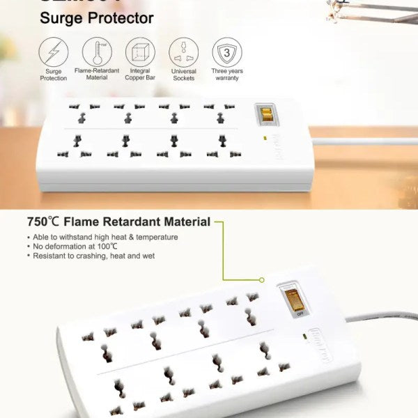 HuntKey SZM-804-2 (Surge Protection Copper multi plug)