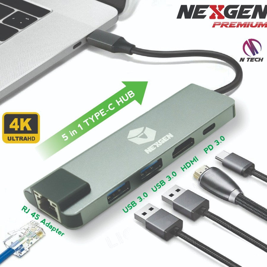 NexGen Type C Hub (5 in 1)