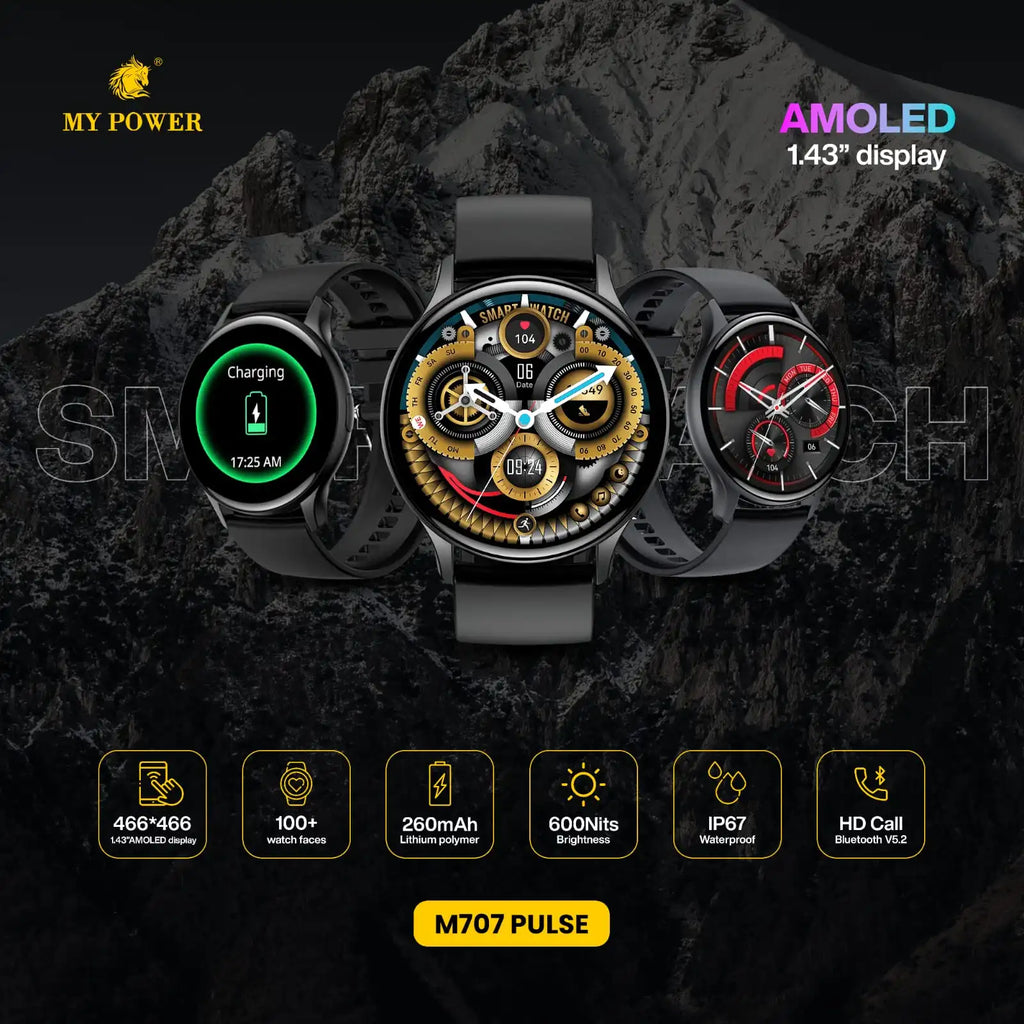 MY POWER M707Pulse Round Shape Smartwatch
