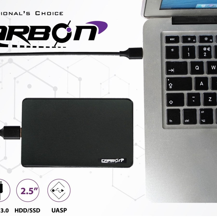 Carbon HDD Casing 2.5″ SATA USB 3.0