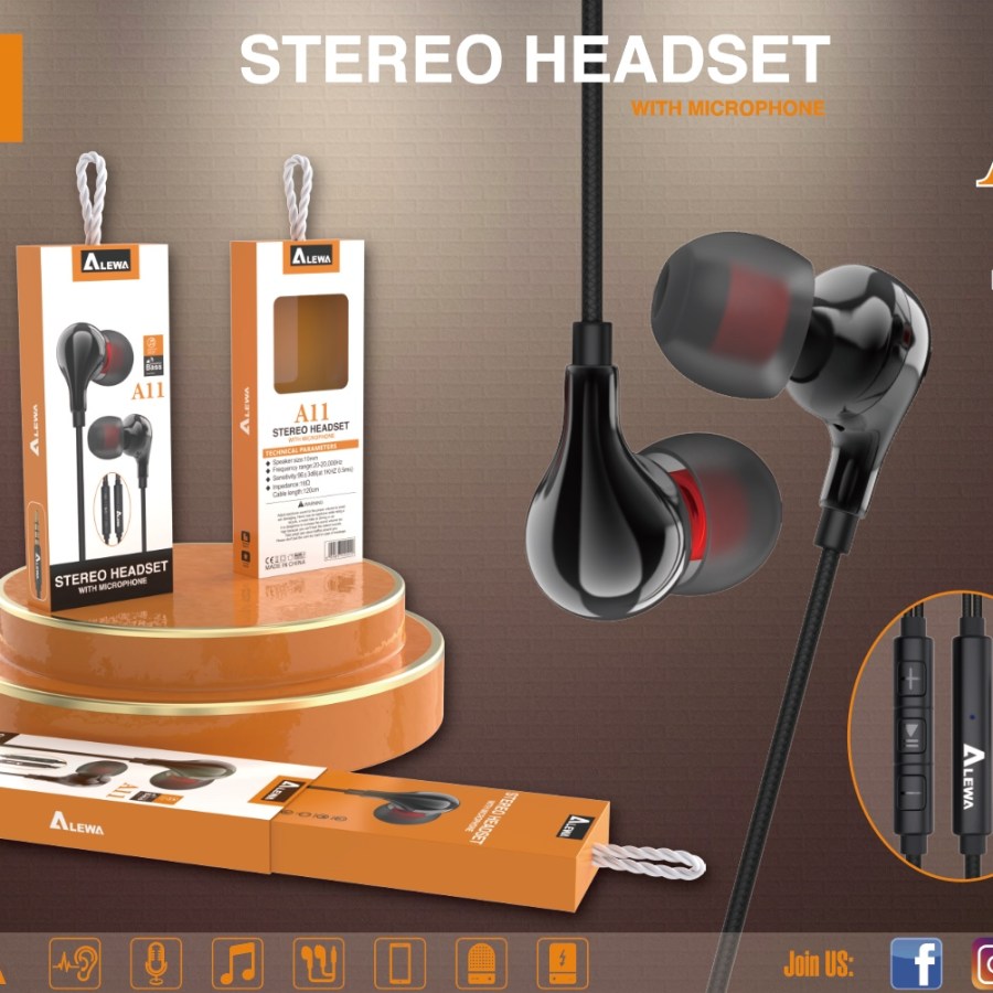 Alewa A11 Stereo Earphone High Bass