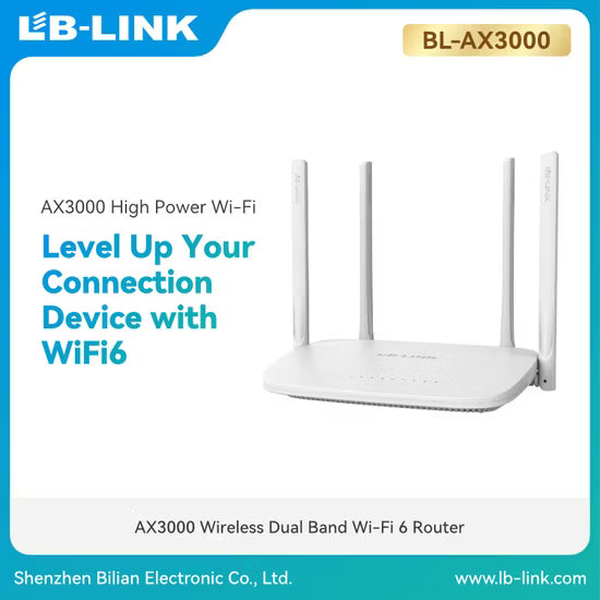 AX3000 Wireless Dual Band Wi-Fi 6 Router