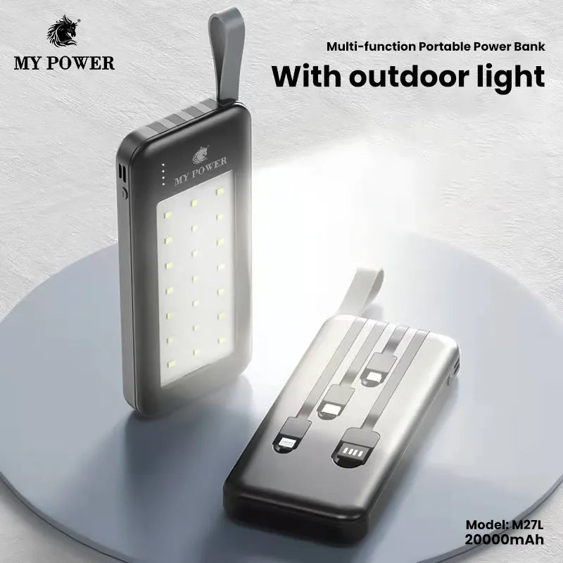 My Power M27L 20000mAh Power Bank with LED Light Ð Reliable Charging on the Go