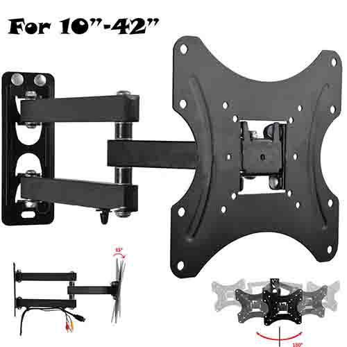 Movable Bracket TV Wall Mount Tilt Motion Full Swivel 10-42 inch