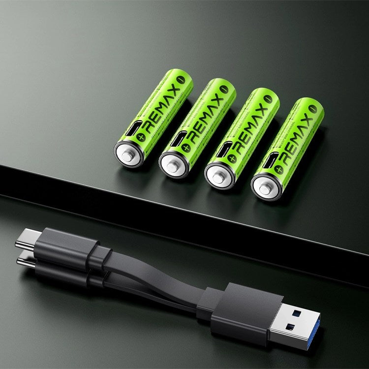 Remax AA/AAA USB Type C Rechargeable Lithium Battery 4pc Set