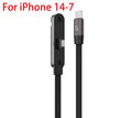 30W Braided Cable with Built-in Phone Stand T-Shaped Durable USB-C to Lightning Charging Cord with Foldable Holder | 00003