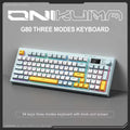G80 Tri-mode Wired Bluetooth Wireless Gaming Keyboard Gasket Full Key Hot Swap 94 Keys Electronic Screen