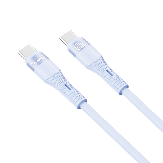 Trusmi 60w C to C silicone Cable Blue 1M | CA34-070