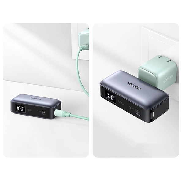 Ugreen PB503 5000mAh powerbank with USB-C port and integrated USB-C connector