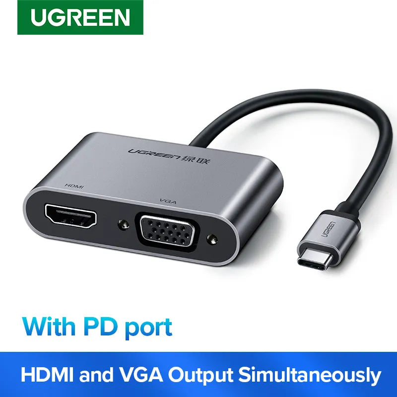 UGREEN USB-C To HDMI+VGA Converter With PD