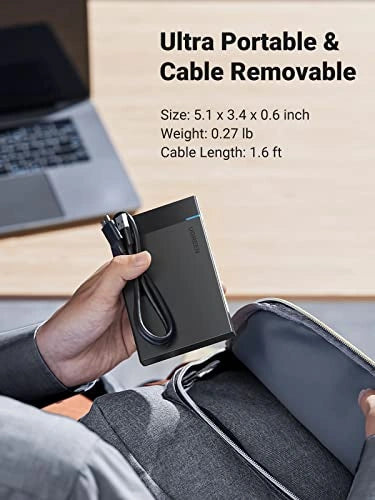 UGREEN 2.5 Inch SATA HDD / SSD Hard Drive Enclosure – US221 – 30848 – 1 Year Warranty