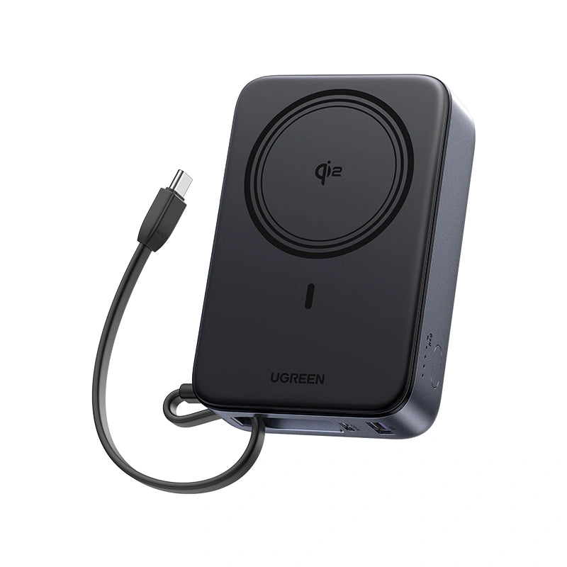 UGREEN 20000mAh 15W Qi2 Magnetic Wireless Power Bank With Type C Cable – PB567- 55450B – 1 Year Warranty