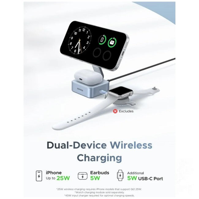 UGREEN MagFlow 2-in-1 Magnetic Wireless Charger 25W | 55960B