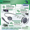 UGREEN 100W Retractable USB-C Cable| 65905