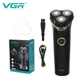 VGr Magnetic Suction Three Head Shaver Men’s Shaver Rechargeable Beard Trimmer V-319 Machines Hair Clipper Trimmer Electric