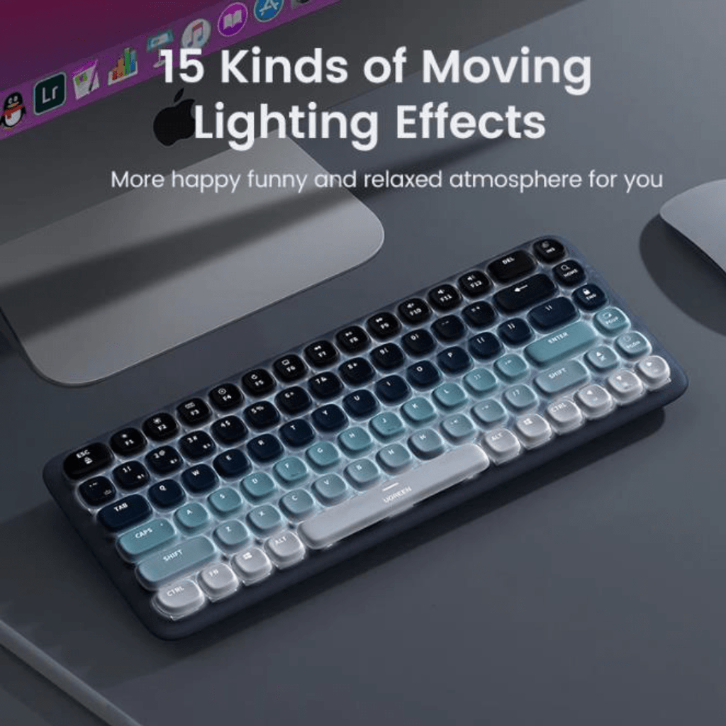 UGREEN KeyBoard Wireless Bluetooth 5.0 & Wired Mechanical 84 Keys Brown Switch For MacBook iPad PC Tablet Phone Laptop KeyBoard