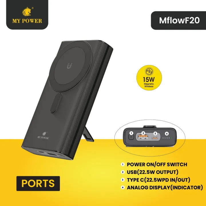 My Power Mflow F20, 20000mAh Wireless Powerbank