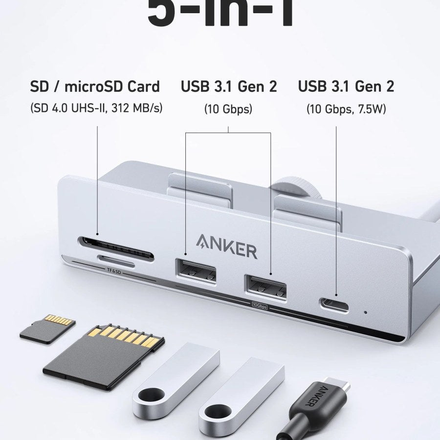 Anker 535 USB-C Hub (5-in-1, for iMac)