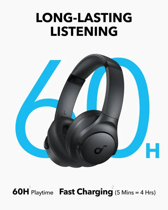 Soundcore by Anker Q11i Wireless Over-Ear Bluetooth Headphones, Deep Bass, 60H, Hi-Res Audio, Multipoint Connection