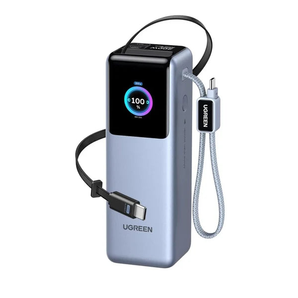 UGREEN PB728 External Battery (75702B), 25000mAh, 200W, QC + PD, 1 x USB-A - 3 x USB-C, Gray