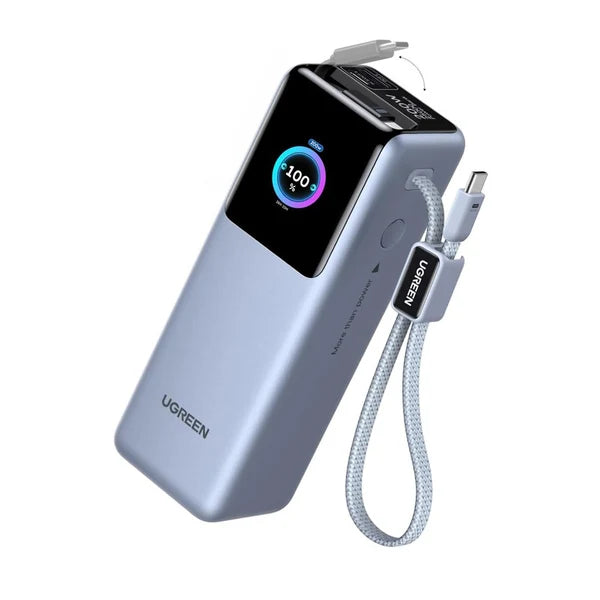 UGREEN PB728 External Battery (75702B), 25000mAh, 200W, QC + PD, 1 x USB-A - 3 x USB-C, Gray