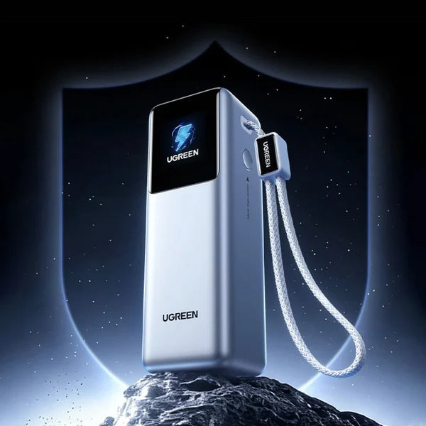 UGREEN PB728 External Battery (75702B), 25000mAh, 200W, QC + PD, 1 x USB-A - 3 x USB-C, Gray