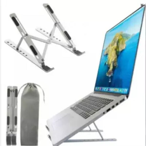 Aluminium Alloy Fully-Level Adjustable Laptop Stand for 10 to 17 Inches Mackbook/Laptops
