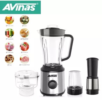 AVINAS AV-126 4 IN 1 Multi-function Electric Blender Fruit Mixer Powerful Hand Held Stainless Steel For Fruits,Meat and Vegetables