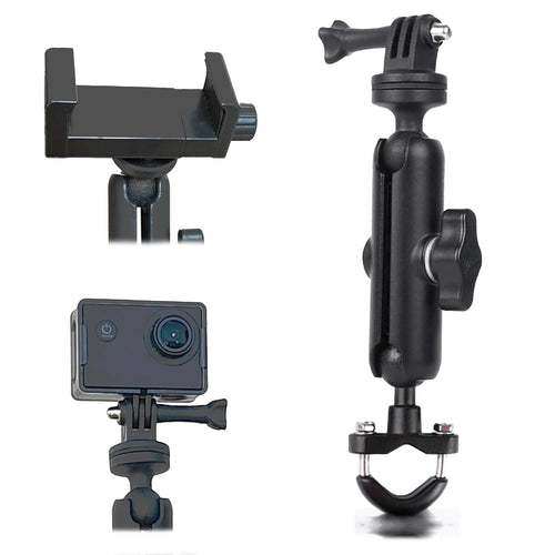 Action Camera / Mobile Mount For Motorcycle, Bike And Bicycle / Scooter With 360 Degrees Rotatable
