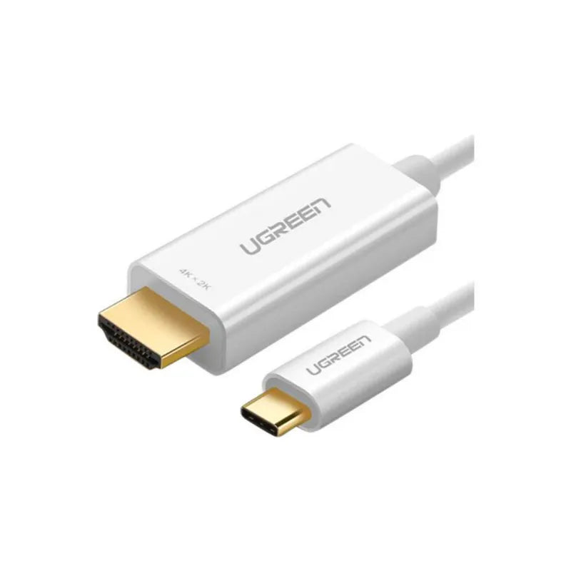 UGREEN USB Type C to HDMI Cable Male to Male ABS Case 1.5m (White)