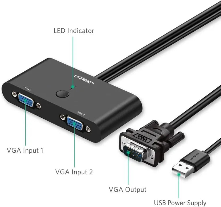 UGREEN 2 Port VGA Switcher