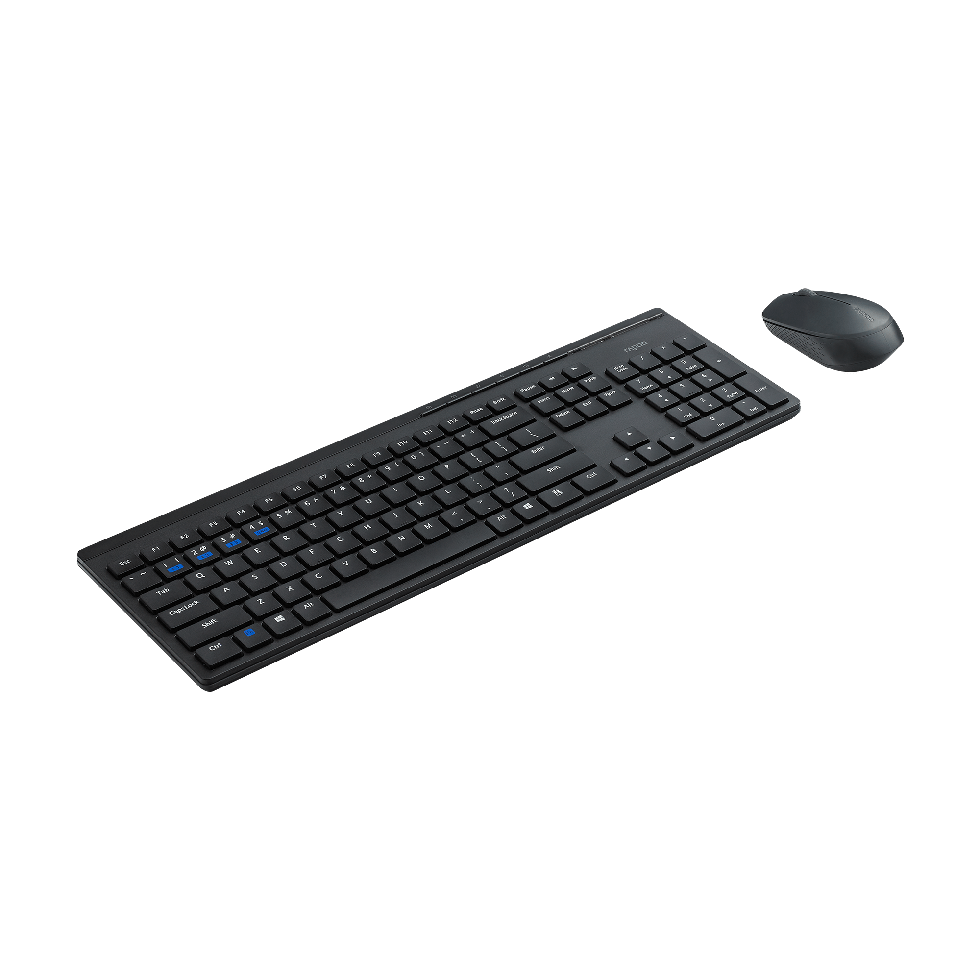 Rapoo 8110M Multi-mode Wireless Keyboard And Mouse Combo (Black, Full size)