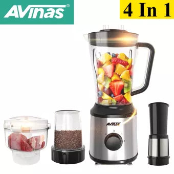 AVINAS AV-126 4 IN 1 Multi-function Electric Blender Fruit Mixer Powerful Hand Held Stainless Steel For Fruits,Meat and Vegetables