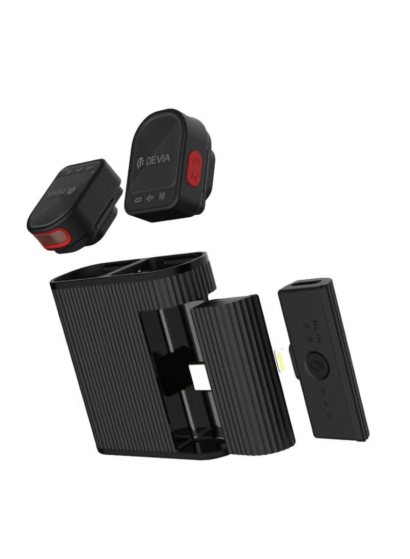 Wireless Mini Microphone Ultra1 – Dual Connector (Lightning & Type-C) – Vlogging Mic for iPhone, Android – 32h Battery, Noise Reduction, Reverb, Low Latency – Ideal for YouTube, TikTok, Interviews