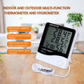 Htc-2 Digital Indoor/Outdoor Thermo-Hygrometer Temperature Humidity Meter Tester With Time/Clock