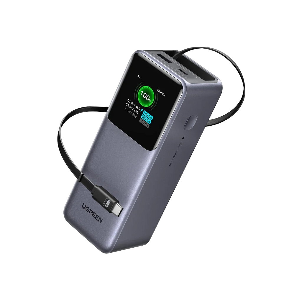 UGREEN Neoxde Pro 165W Power Bank 20000mAh with Built-in Retractable USB C Cable | 95670B