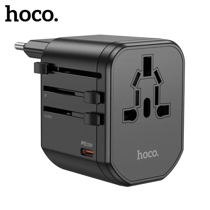 Hoco AC15 Universal International Travel Adaptor With UK/USA/EU/AUS PD20W Type C