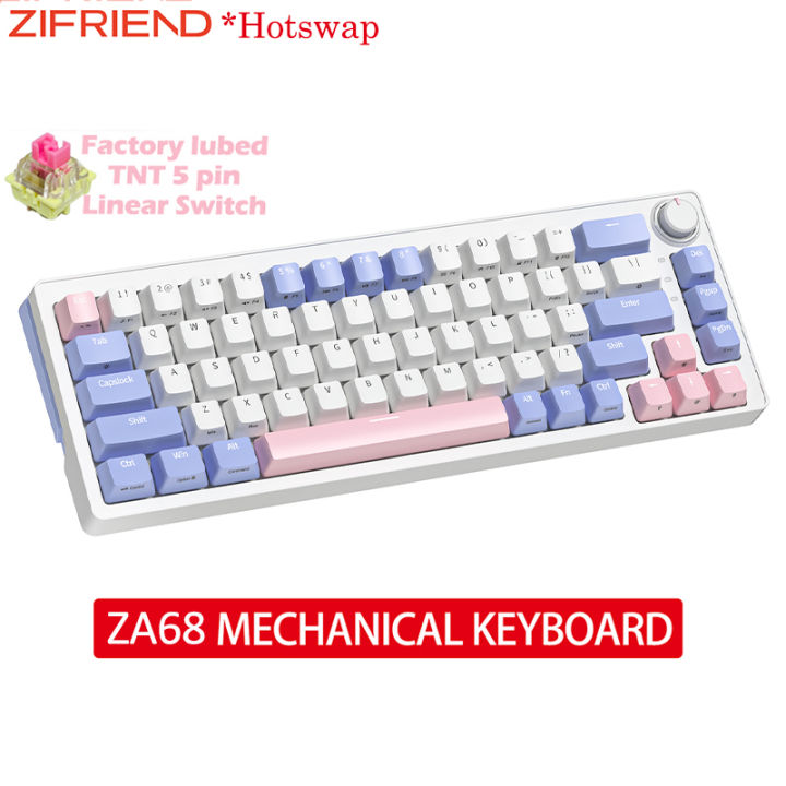Zifriend ZA68 Mechanical Keyboard 68 Key Wired Keyboard Hotswap RGB Backlit Gaming Keyboad