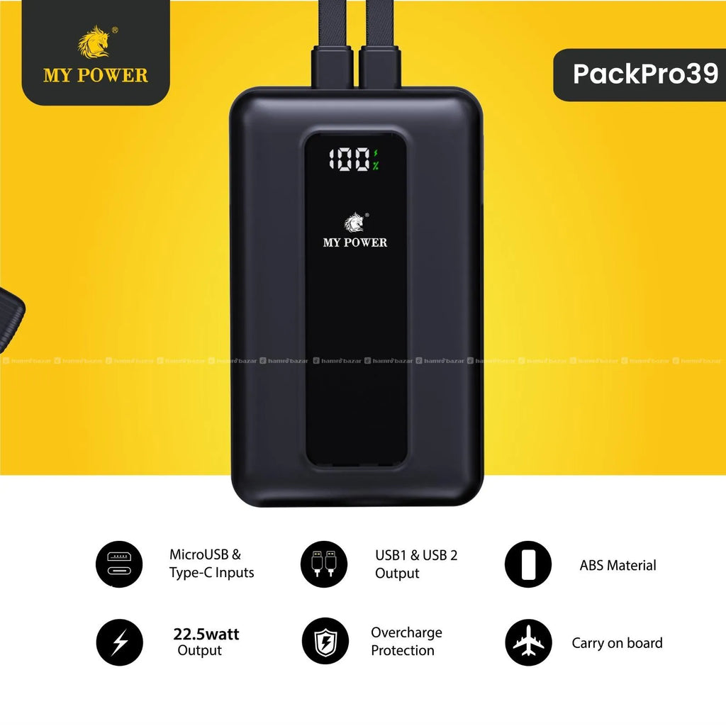 Mypower 30000mah Fast Charging Power Bank packpro39