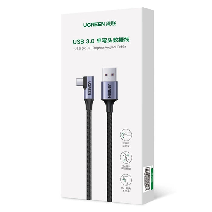 UGREEN USB-C to Lightning PD Fast Chanrging 90 Degree Cable 3A Max 1m